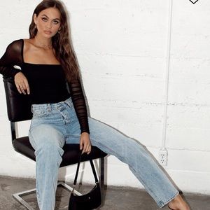 Princess Polly black mesh bodysuit